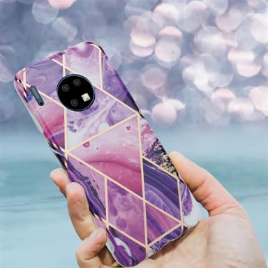 Huawei MATE 30 Suojakuori Lompakkokotelo (Violetti)