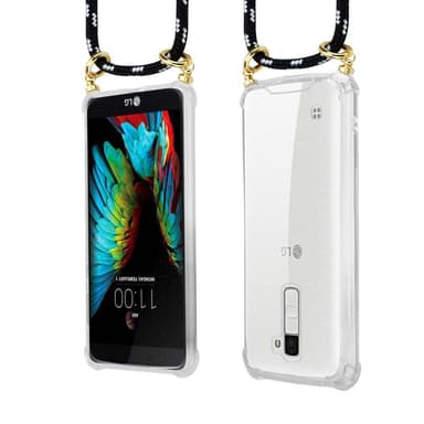 LG K10 2016 Suojakuori Kotelo Ketju (Musta)
