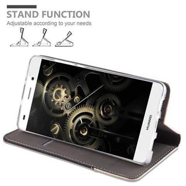 Huawei P8 LITE 2015 Suojakuori Lompakkokotelo (harmaa)