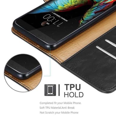 LG K10 2016 Suojakuori Lompakkokotelo (Musta)