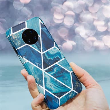 Huawei MATE 30 PRO Suojakuori Lompakkokotelo (Sininen)