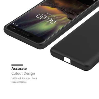 Nokia 6.1 Suojakuori Kotelo (Musta)