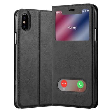 Lompakkokotelo iPhone XS MAX Case (Musta)