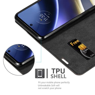 Motorola MOTO G51 5G Suojakuori Lompakkokotelo (Ruskea)