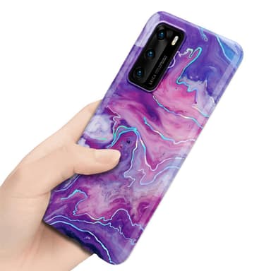 Huawei P40 Suojakuori Lompakkokotelo (Violetti)