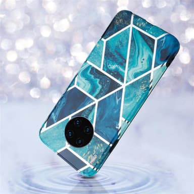 Huawei MATE 30 PRO Suojakuori Lompakkokotelo (Sininen)