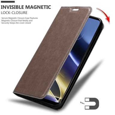 Motorola MOTO G51 5G Suojakuori Lompakkokotelo (Ruskea)