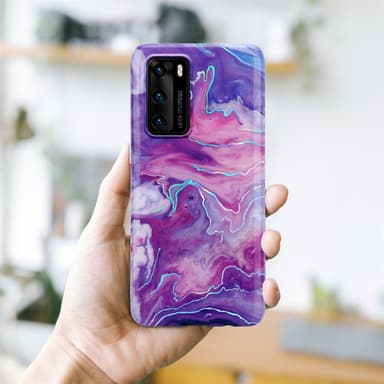 Huawei P40 Suojakuori Lompakkokotelo (Violetti)