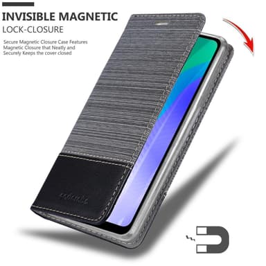 Huawei Y6P Suojakuori Lompakkokotelo (harmaa)