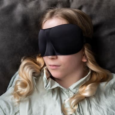 Silmänaamari Musta muotoiltu unisex-unimaski