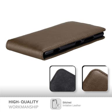Nokia Lumia 925 Suojakuori Lompakkokotelo (Ruskea)