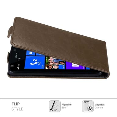 Nokia Lumia 925 Suojakuori Lompakkokotelo (Ruskea)