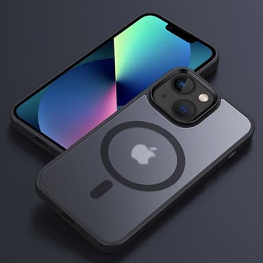 iPhone 13 Suojakuori Kotelo Magsafe kompatibel (Musta)