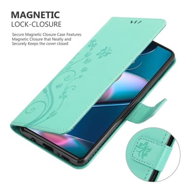Motorola EDGE+ Suojakuori Lompakkokotelo (Turkoosi)