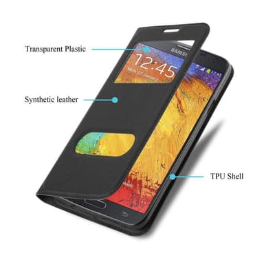 Lompakkokotelo Samsung Galaxy NOTE 3 NEO Case (Musta)