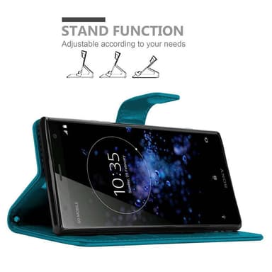 Sony Xperia XZ2 Suojakuori Lompakkokotelo (Sininen)