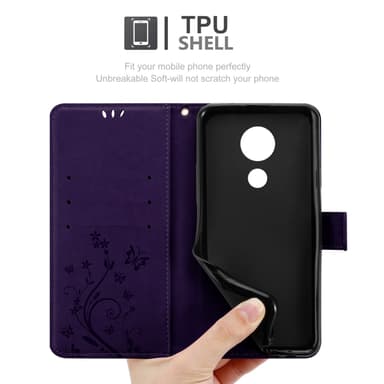 Nokia C21 Suojakuori Lompakkokotelo (Violetti)