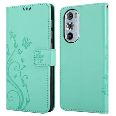 Motorola EDGE+ Suojakuori Lompakkokotelo (Turkoosi)