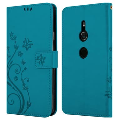 Sony Xperia XZ2 Suojakuori Lompakkokotelo (Sininen)