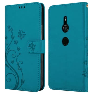 Sony Xperia XZ2 Suojakuori Lompakkokotelo (Sininen)