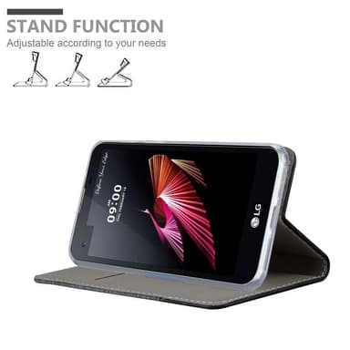 LG X SCREEN Suojakuori Lompakkokotelo (harmaa)