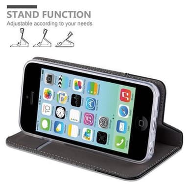 iPhone 5C Suojakuori Lompakkokotelo (harmaa)