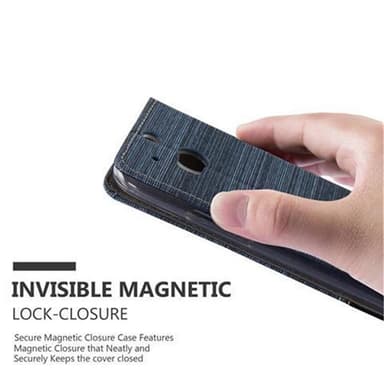 HTC ONE M8 Suojakuori Lompakkokotelo (Sininen)