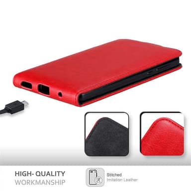 Nokia 6.1 Suojakuori Lompakkokotelo (Punainen)