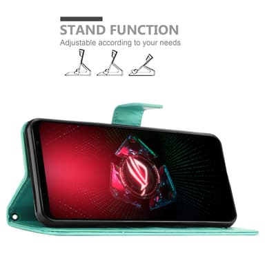 Asus ROG Phone 5 Suojakuori Lompakkokotelo (Turkoosi)