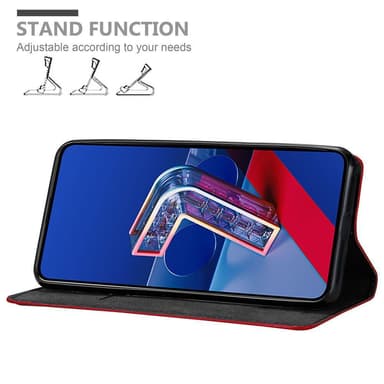 Asus ZenFone 7 Suojakuori Lompakkokotelo (Punainen)