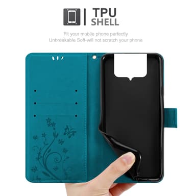 Asus ZenFone 8 FLIP Suojakuori Lompakkokotelo (Sininen)