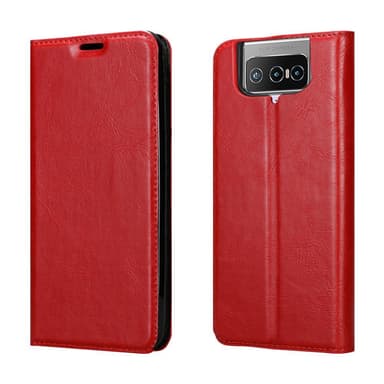 Asus ZenFone 7 Suojakuori Lompakkokotelo (Punainen)