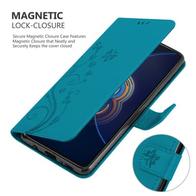Asus ZenFone 8 FLIP Suojakuori Lompakkokotelo (Sininen)