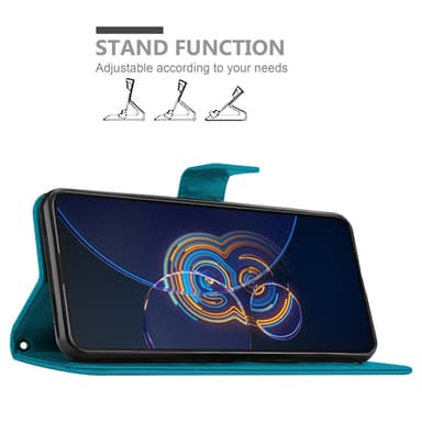 Asus ZenFone 8 FLIP Suojakuori Lompakkokotelo (Sininen)