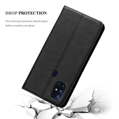 OnePlus Nord N100 Suojakuori Lompakkokotelo (Musta)