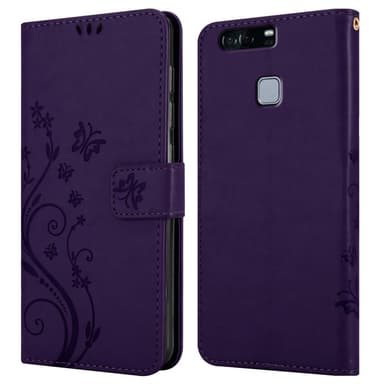 Huawei P9 PLUS Suojakuori Lompakkokotelo (Violetti)