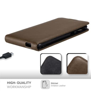 HTC Desire 820 Suojakuori Lompakkokotelo (Ruskea)