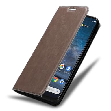 Nokia 8.3 Suojakuori Lompakkokotelo (Ruskea)