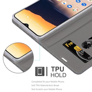 Nokia 2.3 Suojakuori Lompakkokotelo (harmaa)