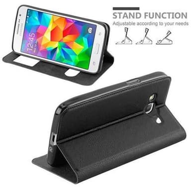 Lompakkokotelo Samsung Galaxy GRAND PRIME Case (Musta)