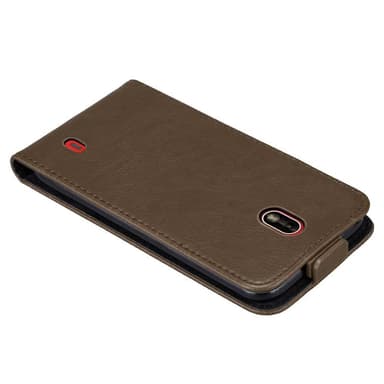 Nokia 1 2018 Suojakuori Lompakkokotelo (Ruskea)