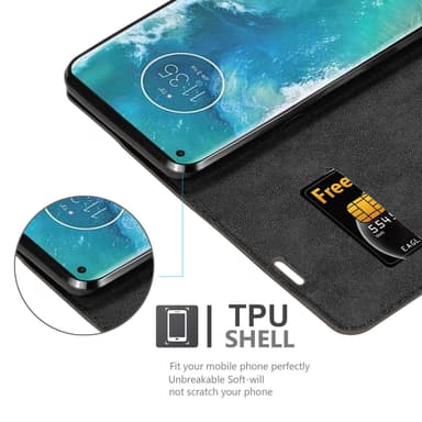 Motorola EDGE+ Suojakuori Lompakkokotelo (Ruskea)