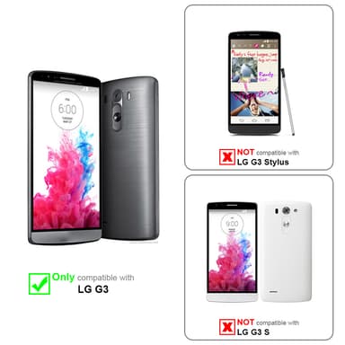 LG G3 Suojakuori Lompakkokotelo (Musta)