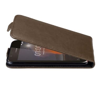 Nokia 1 2018 Suojakuori Lompakkokotelo (Ruskea)