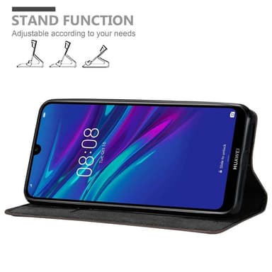 Huawei Y6 2019 Suojakuori Lompakkokotelo (Ruskea)