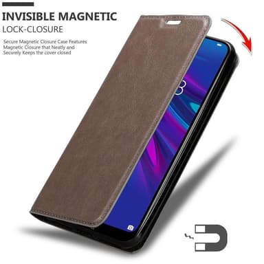 Huawei Y6 2019 Suojakuori Lompakkokotelo (Ruskea)
