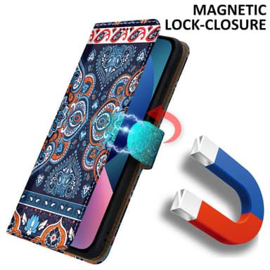 iPhone 14 Suojakuori Lompakkokotelo (Sininen)