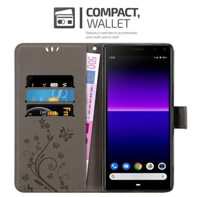 Sony Xperia 8 Suojakuori Lompakkokotelo (harmaa)