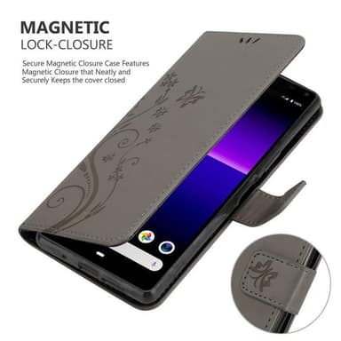 Sony Xperia 8 Suojakuori Lompakkokotelo (harmaa)
