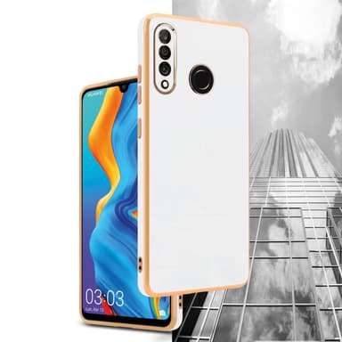 Huawei P30 LITE Suojakuori Case Cover (Valkoinen)